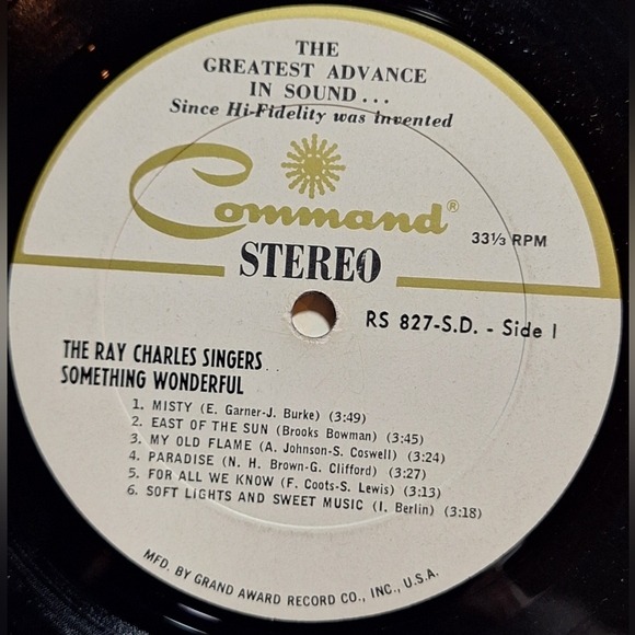 THE RAY CHARLES SINGERS LP vinyl - Picture 6 of 8